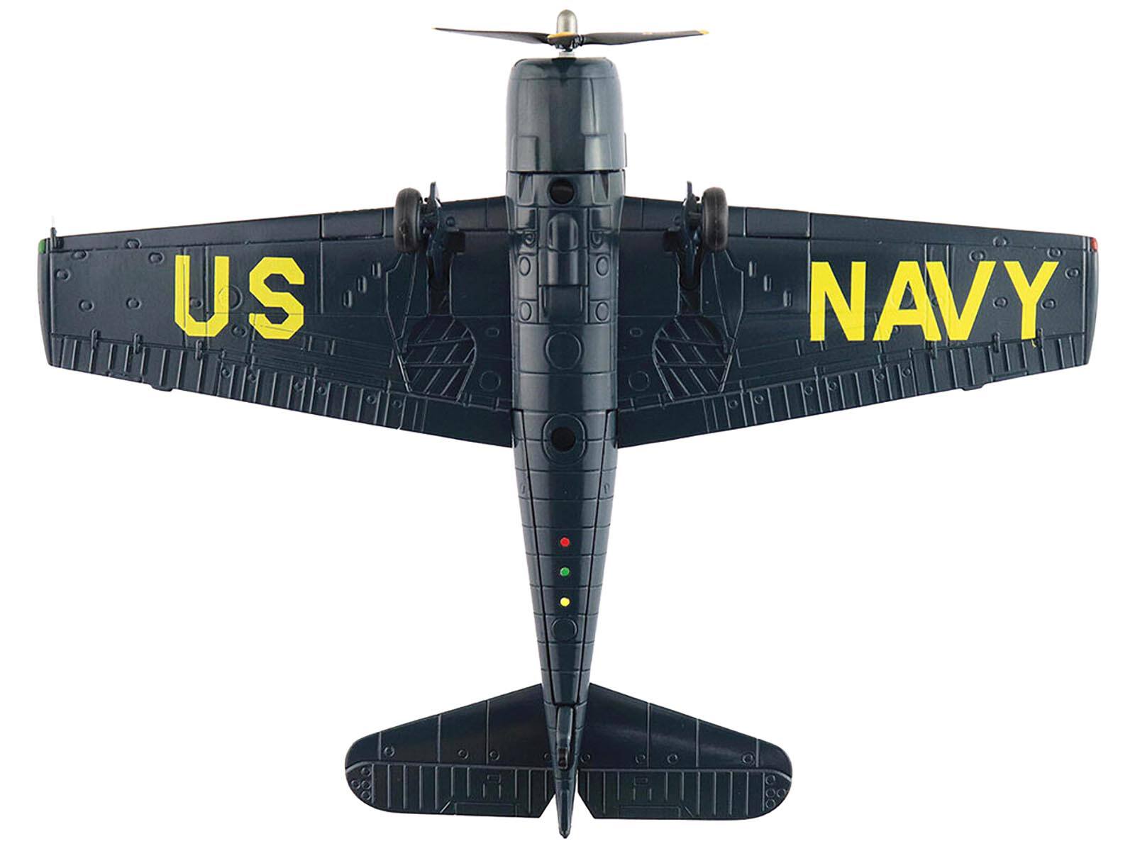 Left. Hobby Master - Grumman F6F-5 Hellcat Fighter Aircraft "Blue Angels #2" (1946) United States Navy "Air Power Series" 1/72 - Blue.