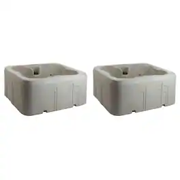 Lifesmart - Spas Rock Solid 4-Person Plug & Play Hot Tub Spa with Cover (2 Pack)