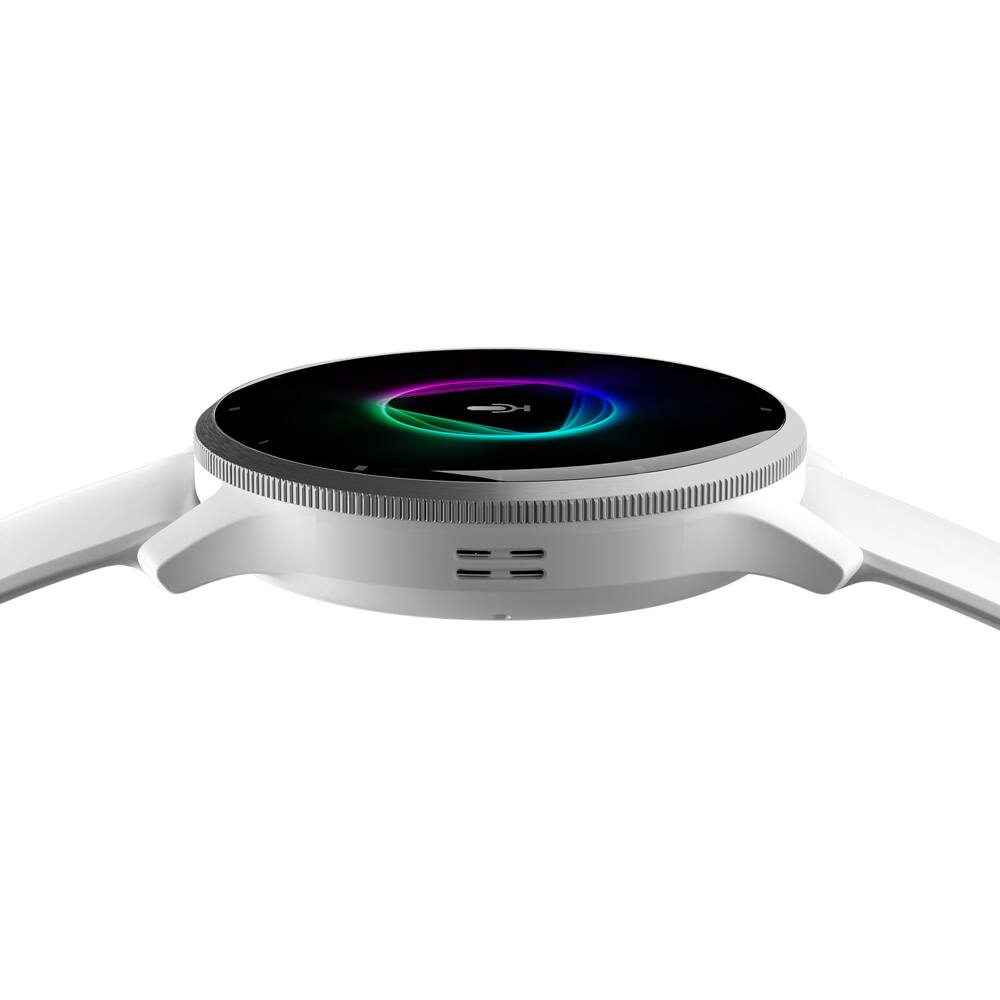 Alt View 3. Garmin - Venu 3 GPS Smartwatch with Whitestone Case 45mm + Charging Dock Bundle - Stainless Steel and Whitestone.