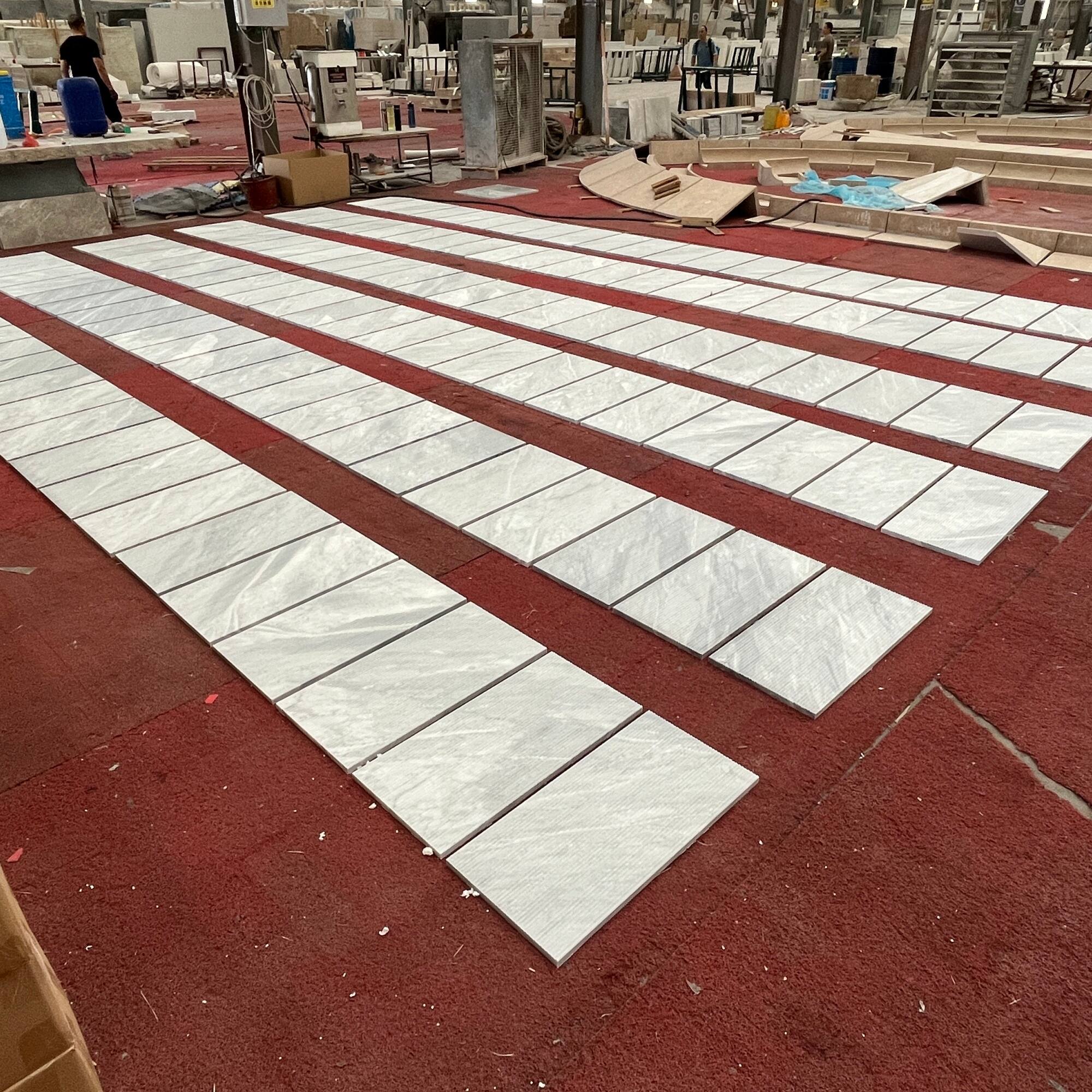 Angle. GOODSILO - Premium Textured Gray Marble Wall Tiles for Interior Decoration - Natural Stone Elegance - Gray.