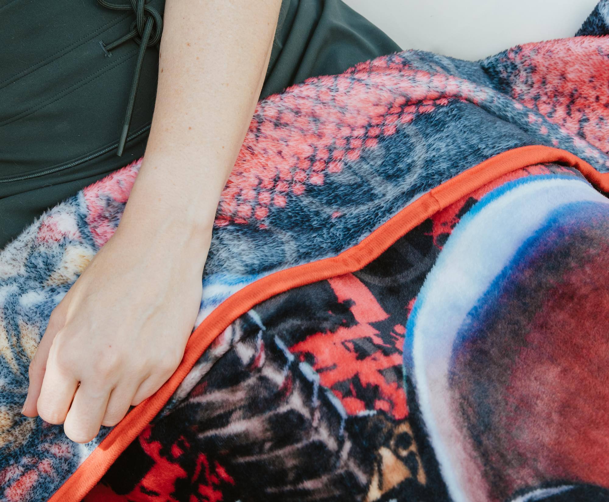 Alt View 2. Marvel - Marvel Comics Deadpool Batons Raschel Throw Blanket | 50 x 60 Inches - Red.