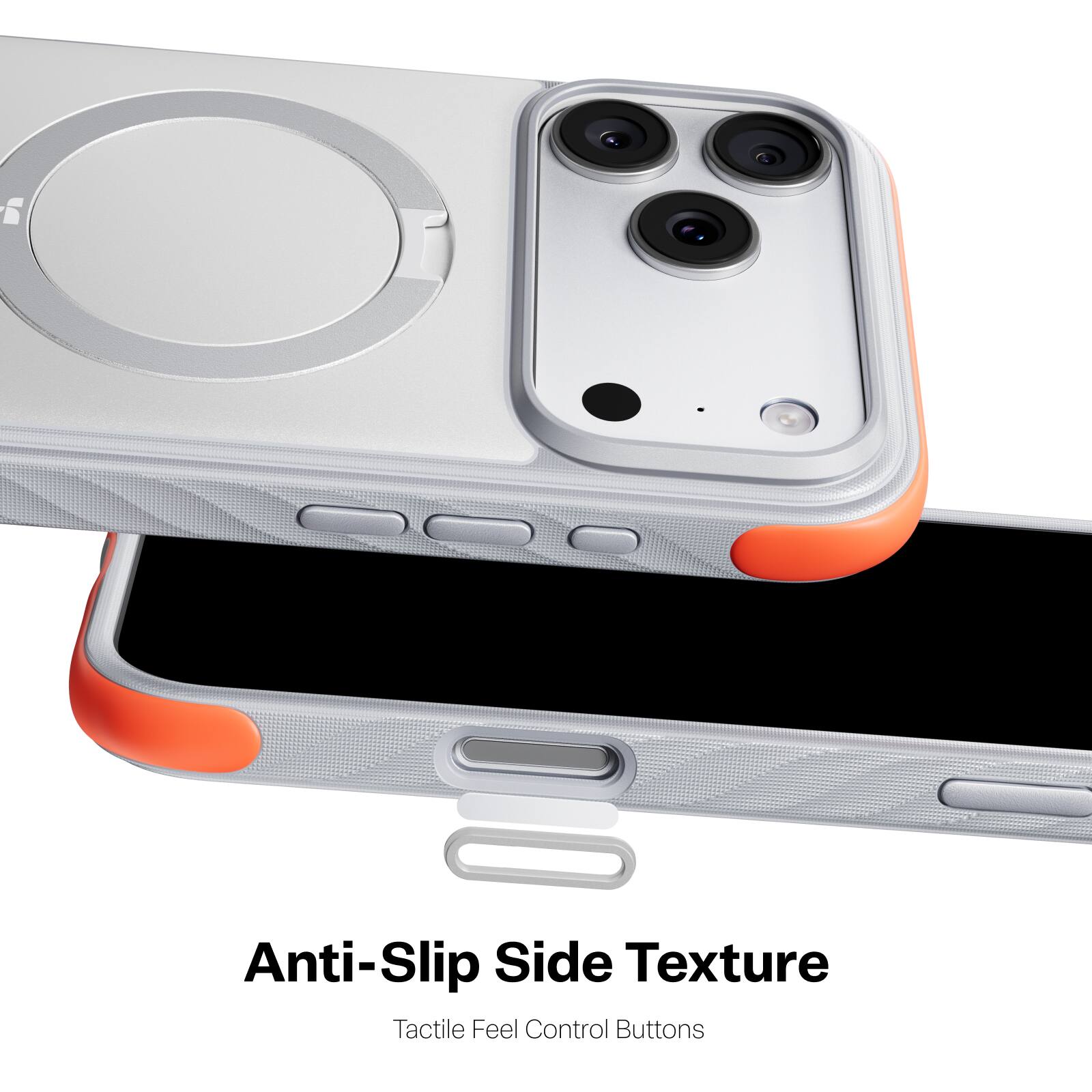 Anti-Slip Side Texture  
Tactile Feel Control Buttons