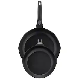 Oster - Smarthandle Advance 3 Piece Nonstick Aluminum Frying Pan Set - Black