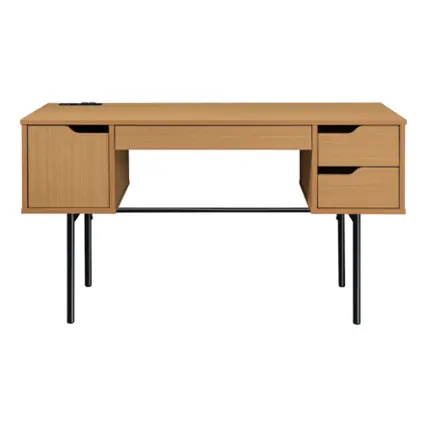 Front. OSP Home Furnishings - Denmark Executive Desk - Natural.