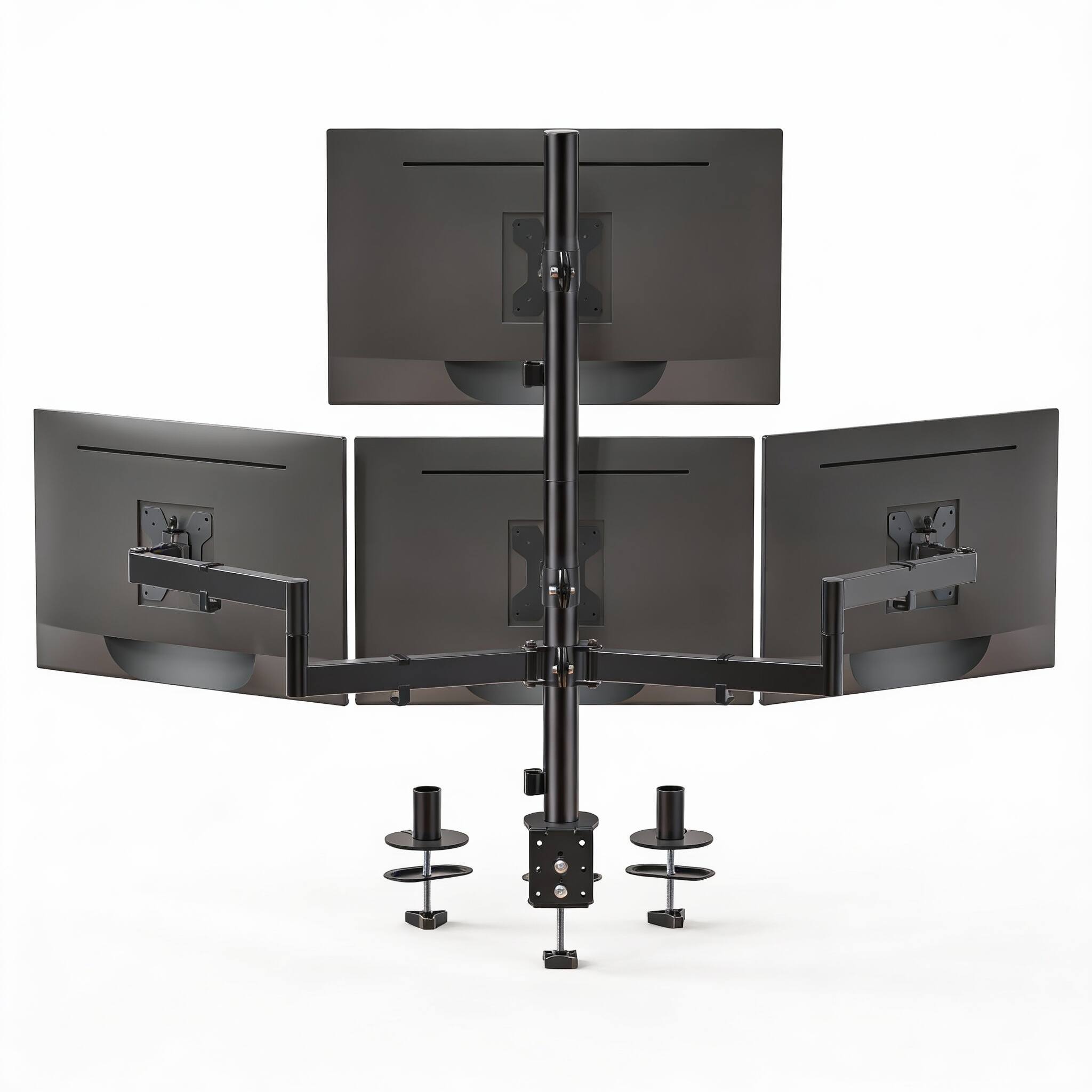 Front. Frangdom - Monitor Mount Swivel Tilt - Quad Arms Standard 13-27" Black 22lb.