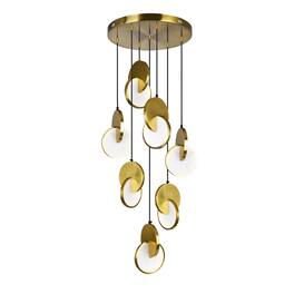 CWI Lighting - Tranche LED Pendant With Finish - Brushed Brass