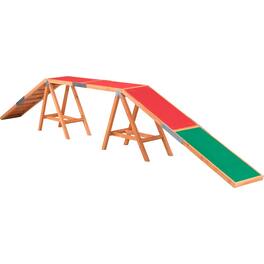 TRIXIE - Dog Agility Dogwalk, Obstacle Training - Green/Red