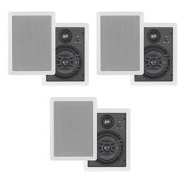 Yamaha - NS-IW660 In-Wall Speakers Bundle - 6 Pack - White