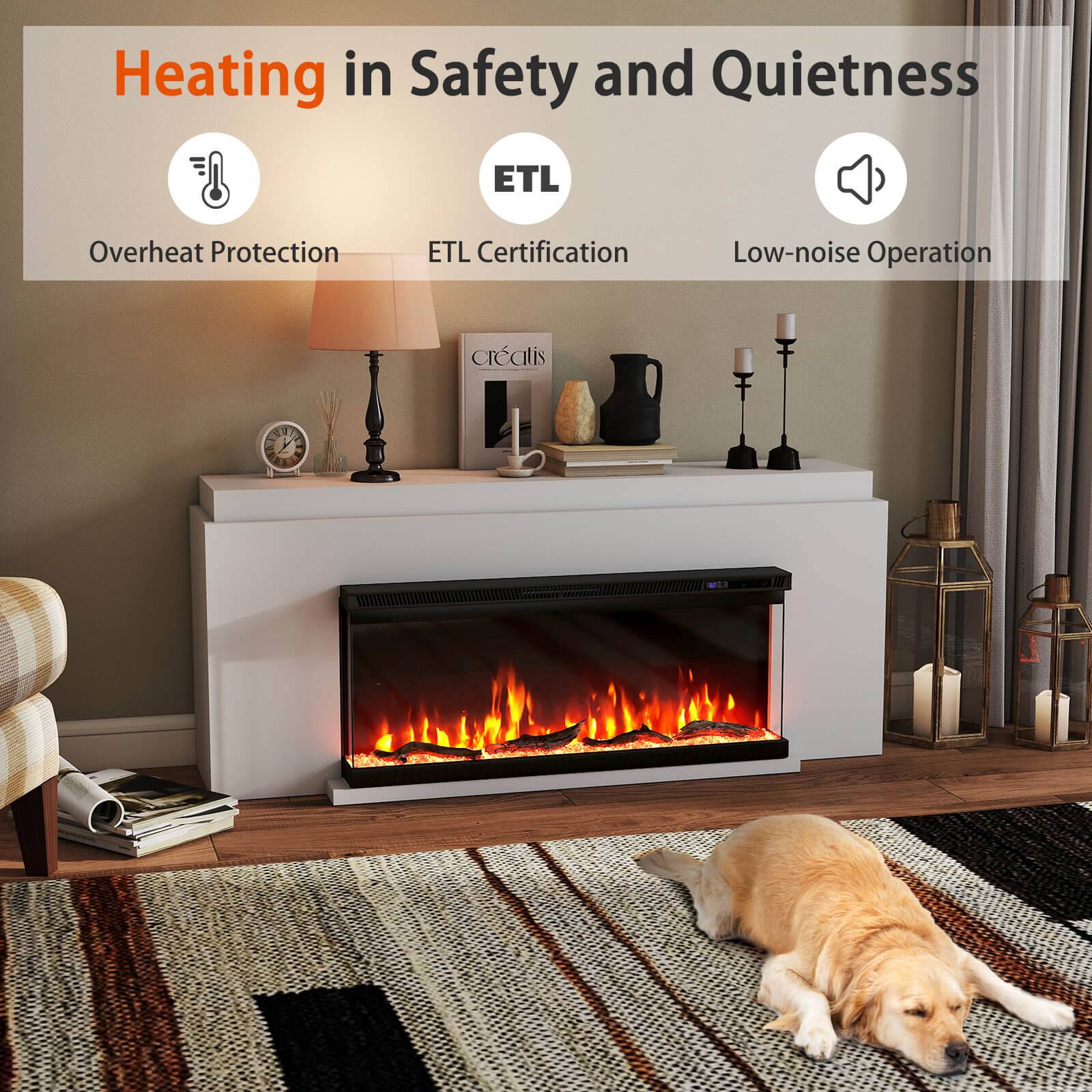 Heating in Safety and Quietness

- Overheat Protection
- ETL Certification
- Low-noise Operation