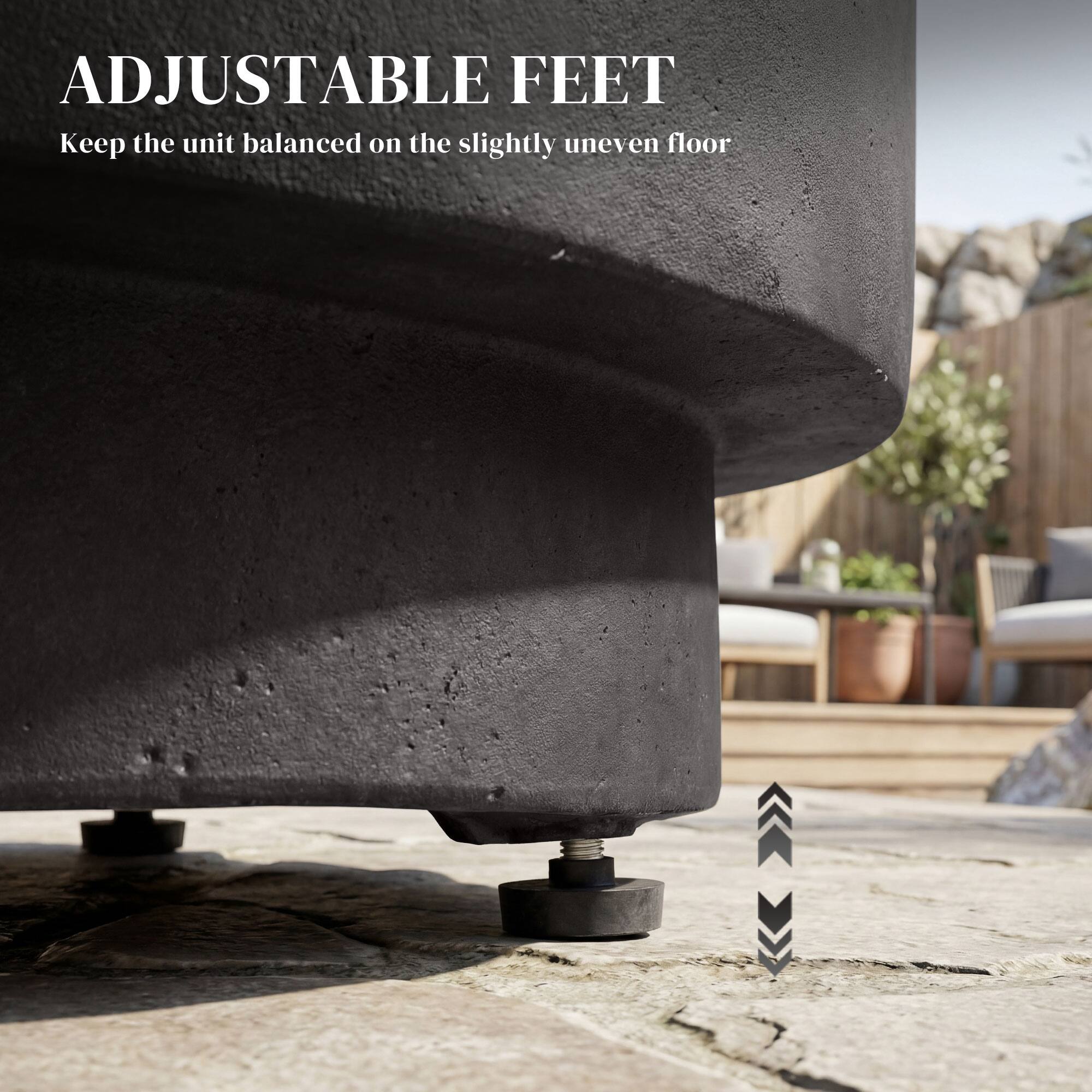 ADJUSTABLE FEET  
Keep the unit balanced on the slightly uneven floor