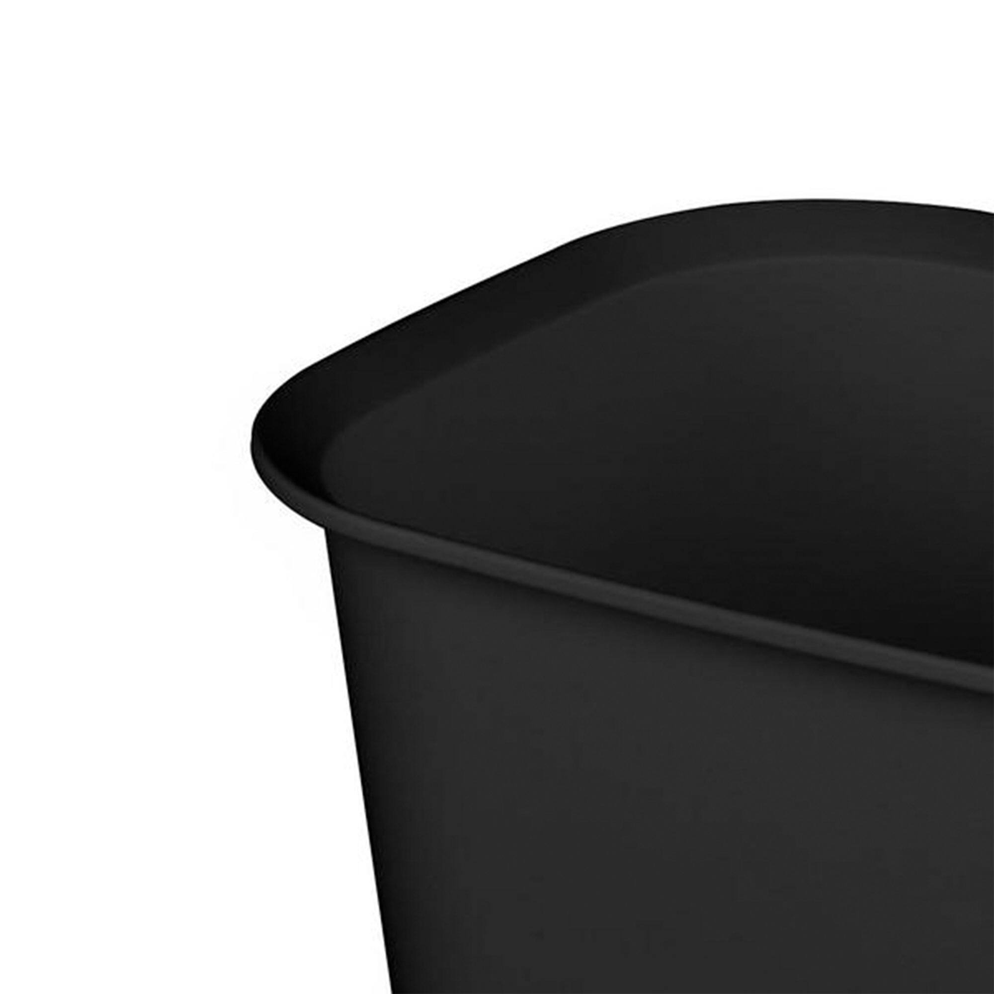 Alt View 3. Sterilite - Sterilite 3 Gallon Rectangular Wastebasket Small Home Trash Bin, 8 Pack, Black - Black.