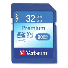 32 GB Go Premium
SDHC V10
Class 10
U1
90 MB/s Read
Verbatim
