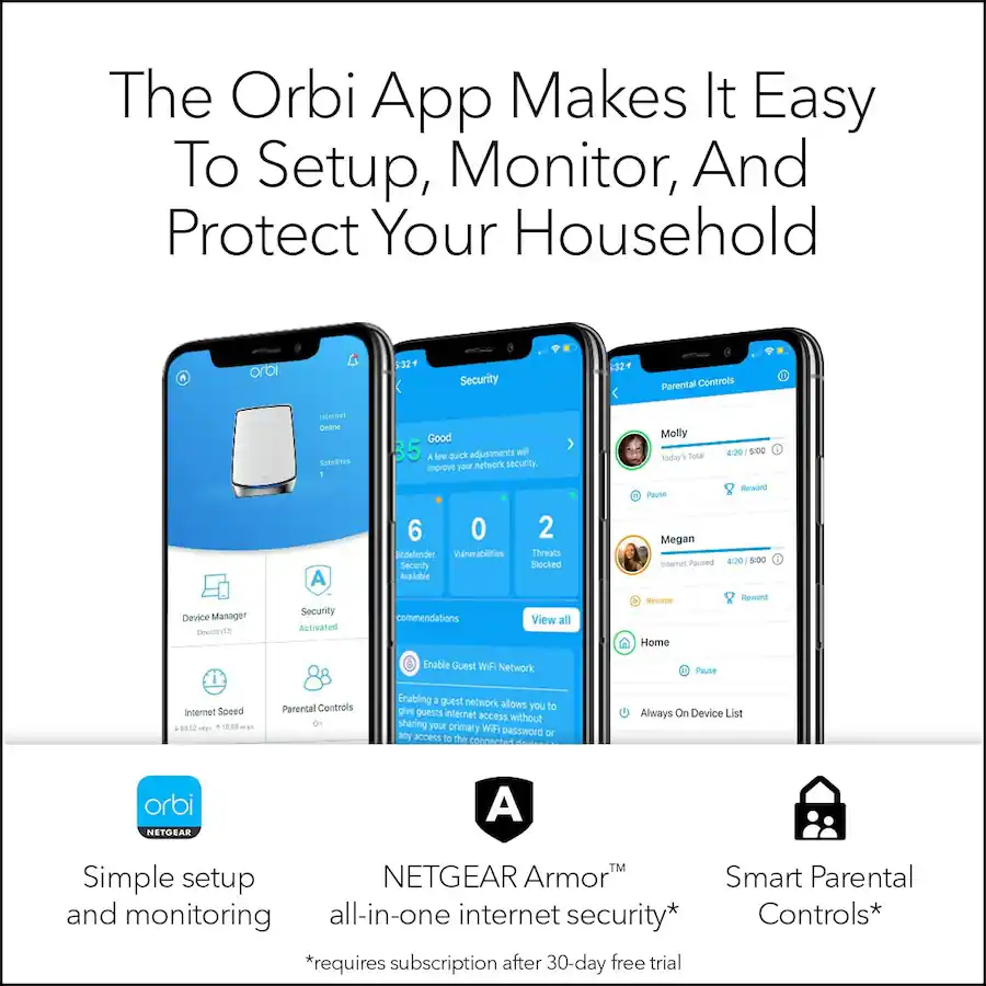 Netgear ORBI RBK853 AX6000 Tri-Band Mesh Router (3-Pack) Price in BD Netgear ORBI RBK853 AX6000 Tri-Band Mesh Router (3-Pack) Price in BD