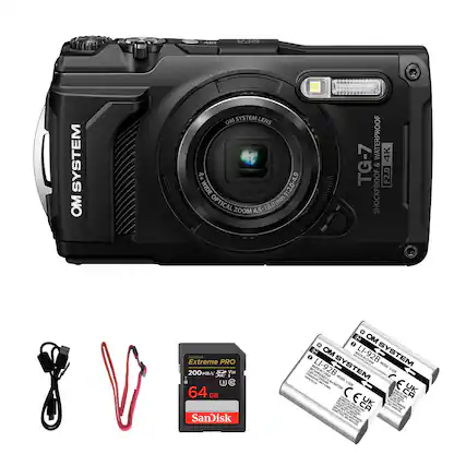 SYSTEM OM SYSTEM LENS 4x WIDE 1:2.0-4.9 OPTICAL ZOOM 4.5-18.0mm 4.5 WATERPROOF 4K TG-7 & F2.0 SHOCKPROOF V SanDok Extreme PRO 200 MB/s DEV 3 0 64 GB SanDisk 2 OM OM LI-92B SYSTEM MADE IN CHINA MODEL Lvmt MCENOINA MADE LI-92B SYSTEM AHU I/E - MODEL ITI C SH PS CA UK Pes CADVO E UK mse Y CA ntht TAM