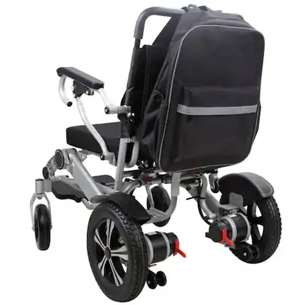 Front. KERDOM - Mobility Electric Wheelchair Universal Accessory - Back Pack Multi Organizer Storage Bag Large Pouch, For Most Models - Black.
