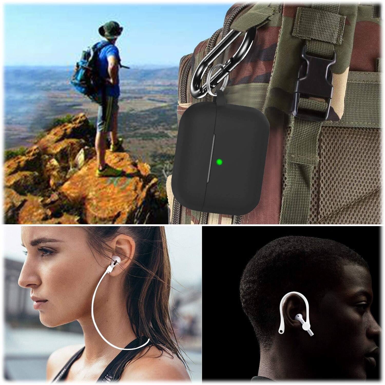 Alt View 16. SaharaCase - Silicone Case for Apple AirPods 3 (3rd Generation 2021) - Black.