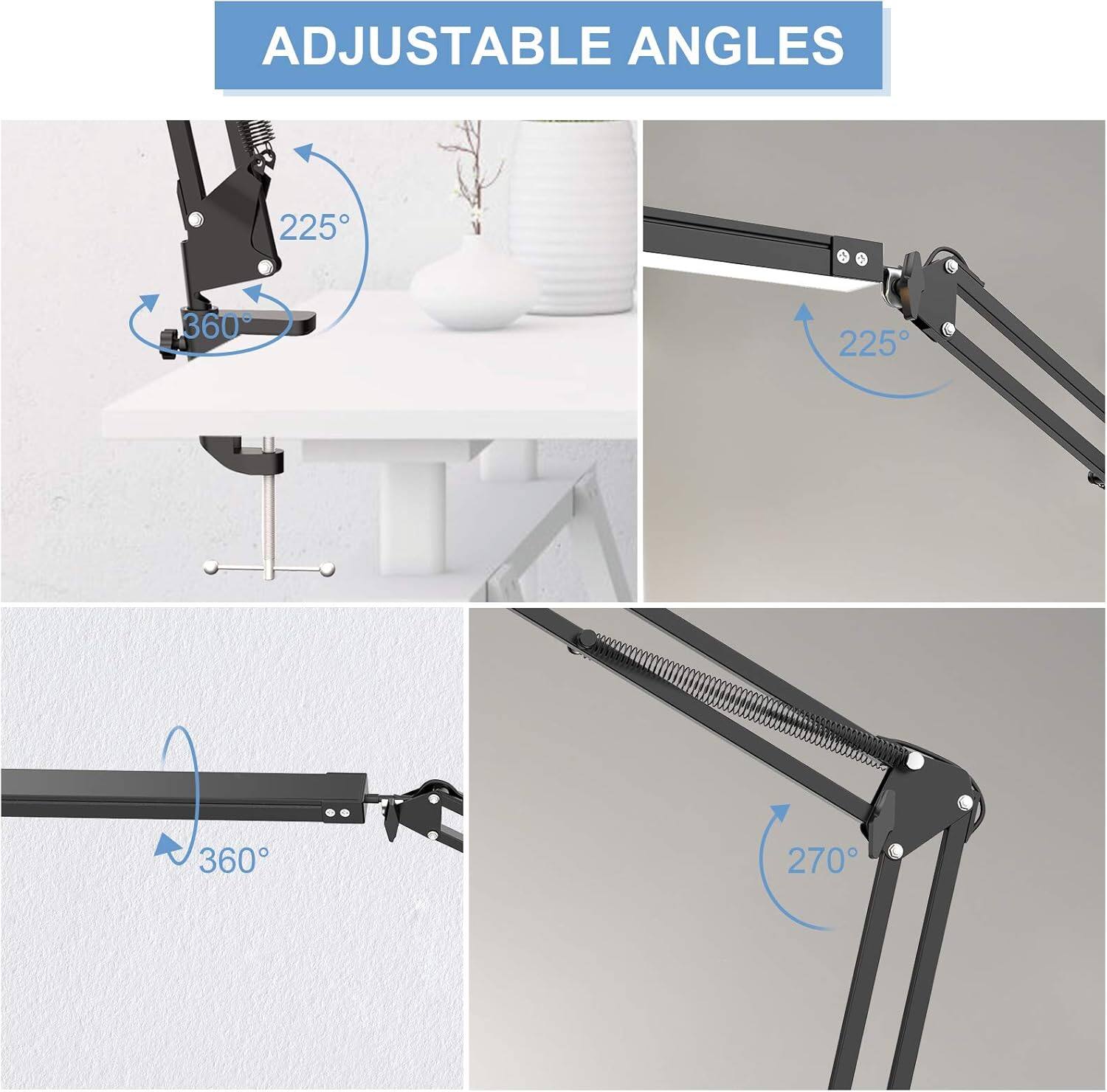 ADJUSTABLE ANGLES

225°  
360°  
225°  
360°  
270°