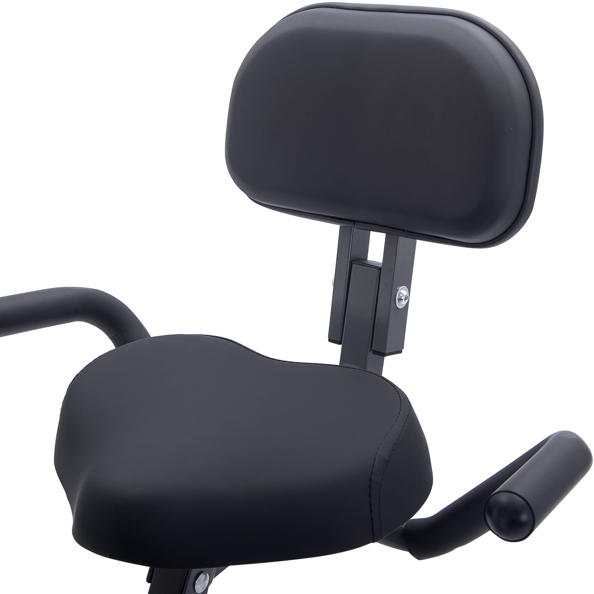 Alt View 8. Lycvki - Folding Exercise Bike Fitness Upright and Recumbent X Bike with 16 Level Adjustable Resistance Arm Bands and Backrest - blue.