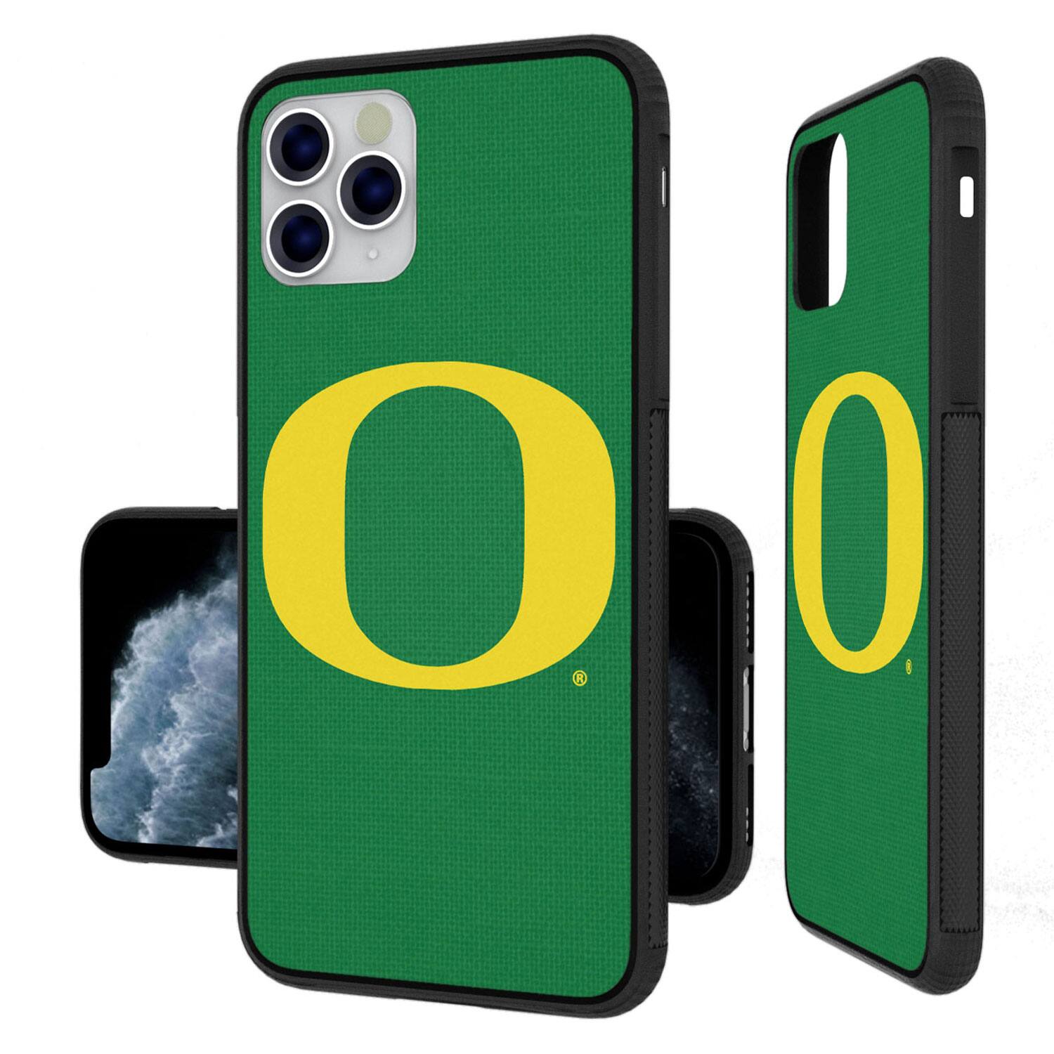 Alt View 2. Keyscaper - Oregon Ducks iPhone Solid Design Bump Case - 14 Pro Max - Multicolor.