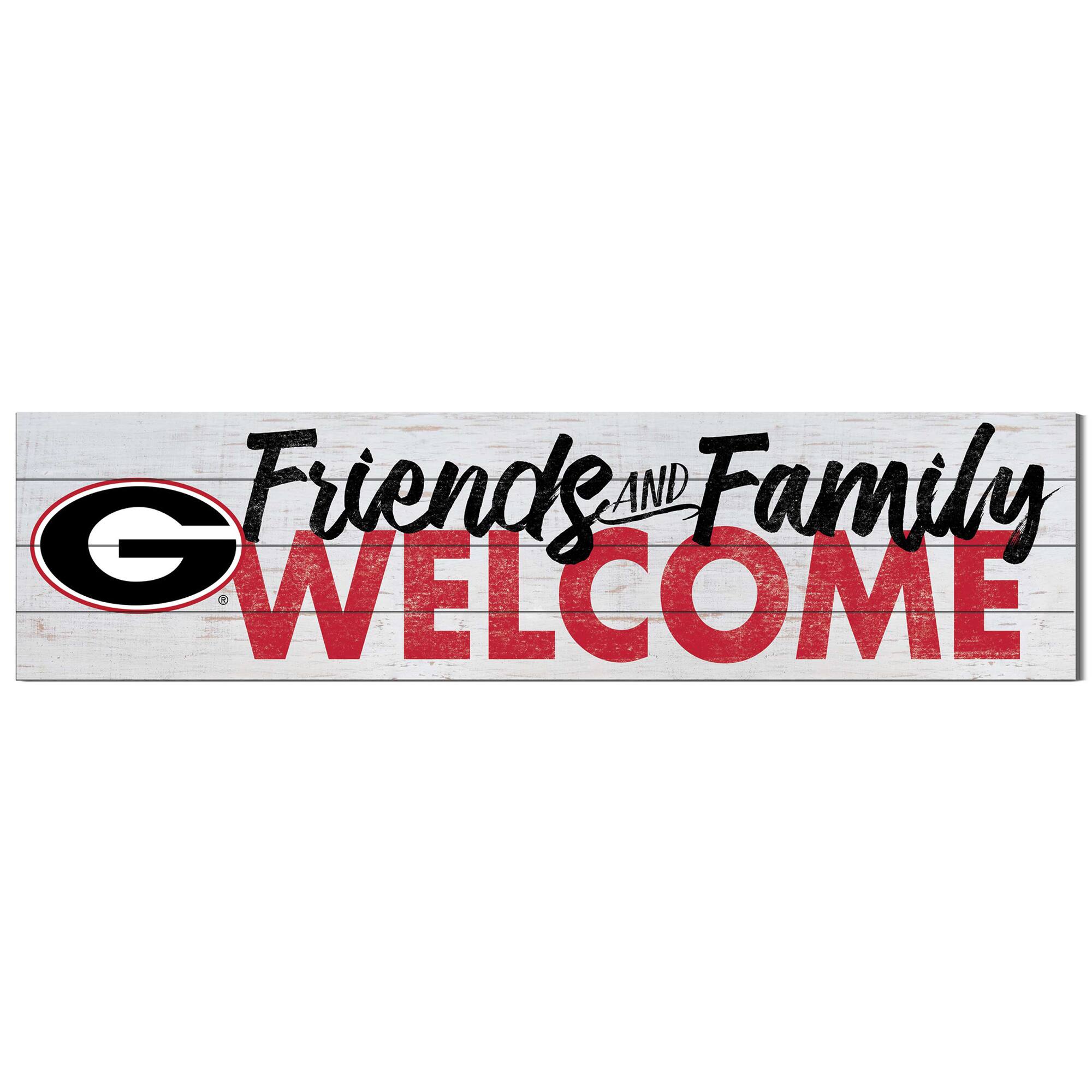 Georgia Bulldogs 10'' x 40'' Friends & Family Welcome Sign