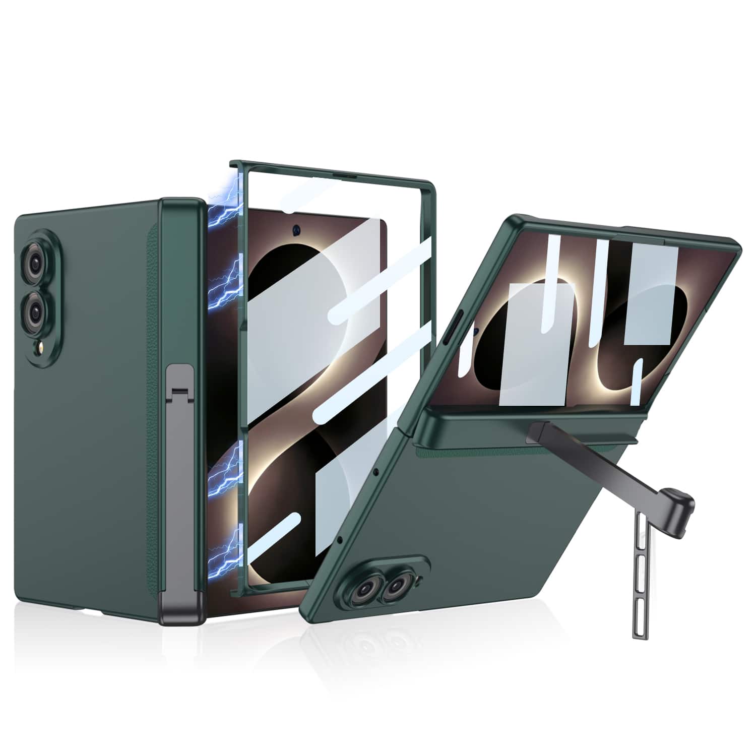 Dteck - for Samsung Galaxy Z Fold8 Full-Body Case with Hinge Protection,Built-in Screen Protector,Shock-absorbent Hard PC Cover - Darkgreen price history on PriceWatchPro