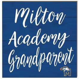 Jardine - Milton Academy Mustangs 10'' x 10'' Grandparent Plaque - Blue