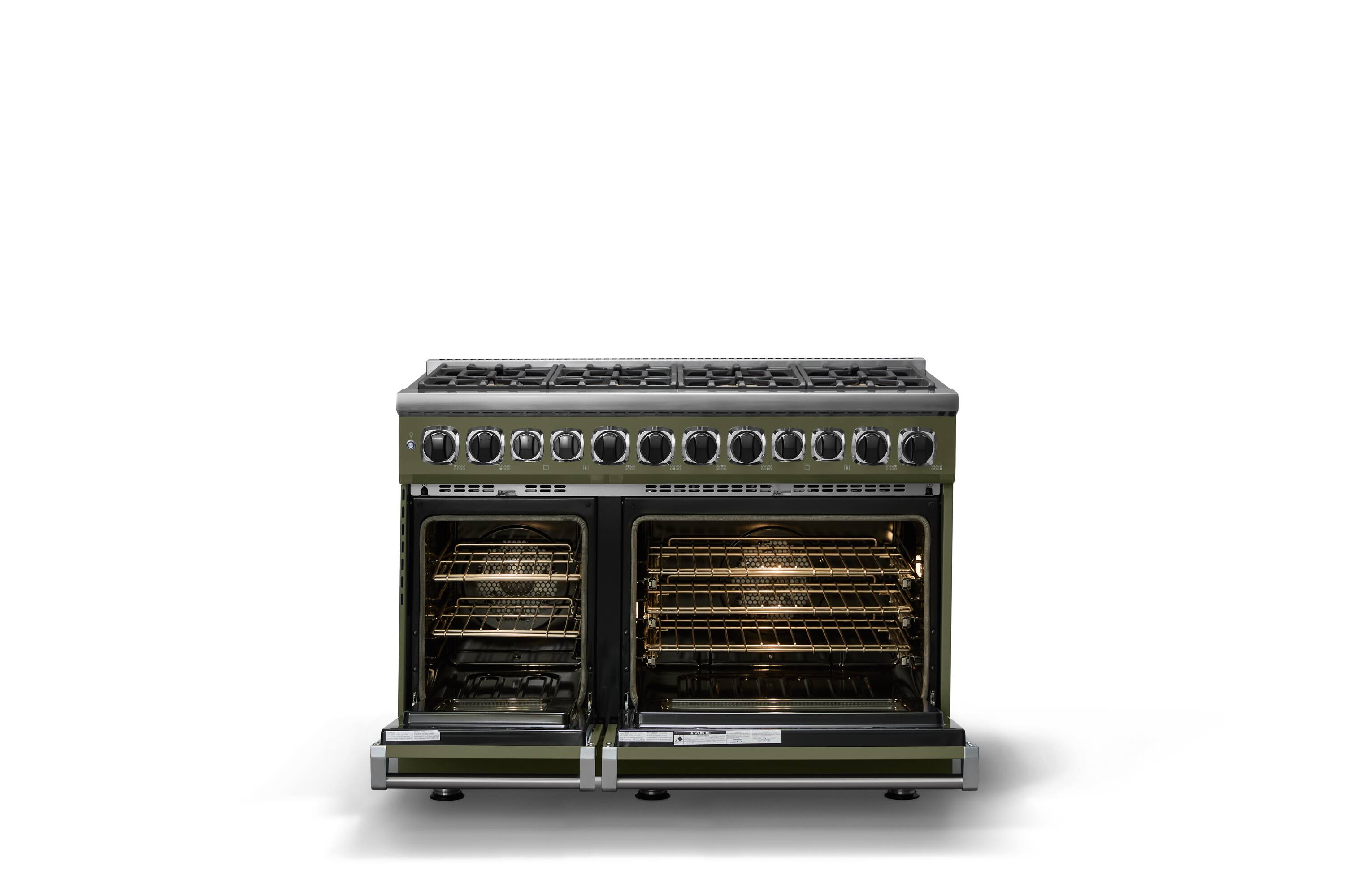 Alt View 2. Viking - 48 in. Wide 8 Burner Dual Fuel Sealed Burner Range - Martini.