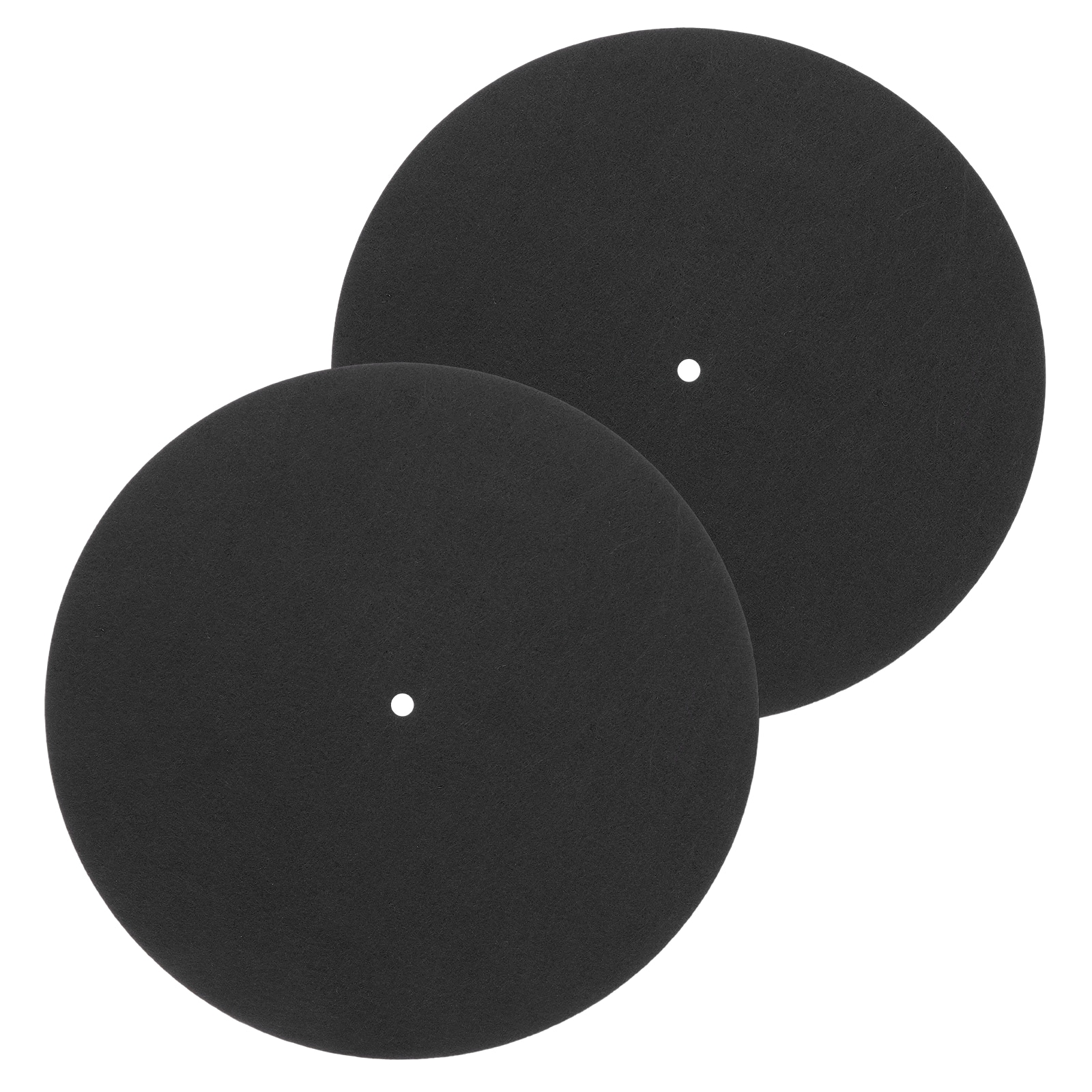 Unique Bargains - 2pcs Record Player Mat, 12 Inch Turntable Mat 3mm Felt Pad for Vinyl Record - Black