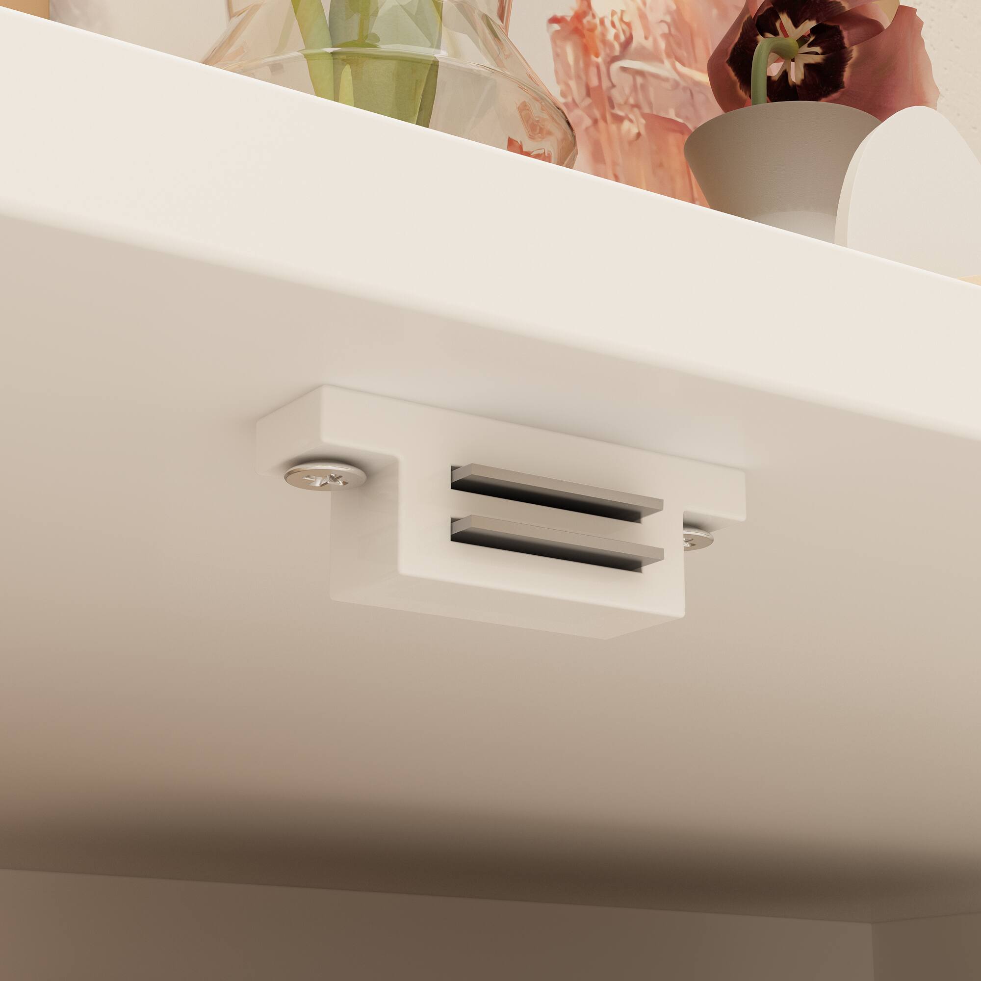 Alt View 9. FUFU & GAGA - FUFU&GAGA  Multi - Storage Nightstand: Press - Open & Robot - Chic Organizer - White.