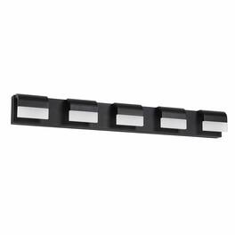 RYHNUYNE - 5‑Light LED Bathroom Vanity Light,Modern Acrylic Wall Mount Vanity Mirror Light for Bathroom Mirror - Black