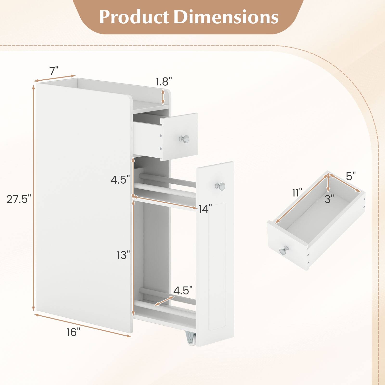 Product Dimensions: 7" x 1.8" x 27.5" x 4.5" x 14" x 11" x 3" x 5" x 13" x 8" x 4.5" x 16"