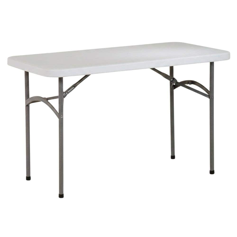 FurniFact - Light Grey, Folding Table - Light Gray