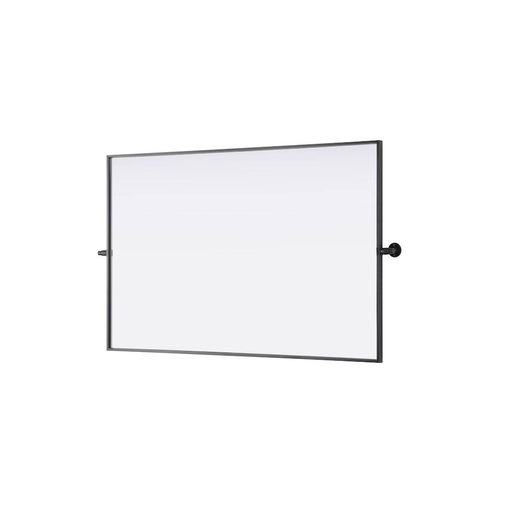 Alt View 1. Elegant Kitchen and Bath - Amoura 48X30 Pivot Mirror In Black - Black.