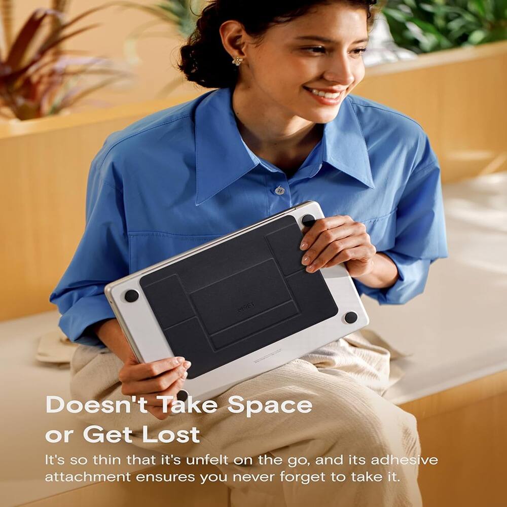 Doesn't Take Space or Get Lost

It's so thin that it's unfelt on the go, and its adhesive attachment ensures you never forget to take it.