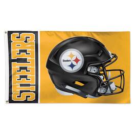 WinCraft - Pittsburgh Steelers 3' x 5' Helmet Deluxe Single-Sided Flag - Multicolor