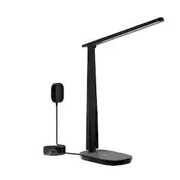 Honeywell - Sunturalux LED Desk Lamp Dimmable Desk Light with USB A+C Foldable Table Lamp with 4 Color Modes - Black