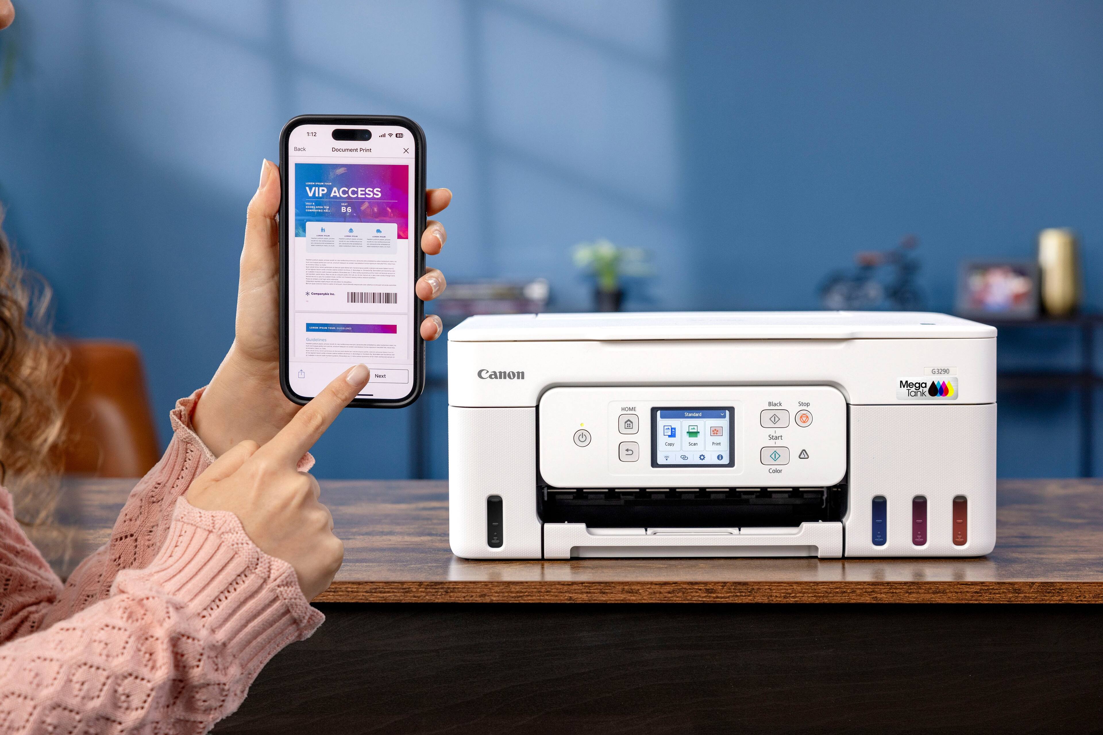 The text on the image reads: "VIP Access. Canon Back Seat G Mega Pank. Start d Color."