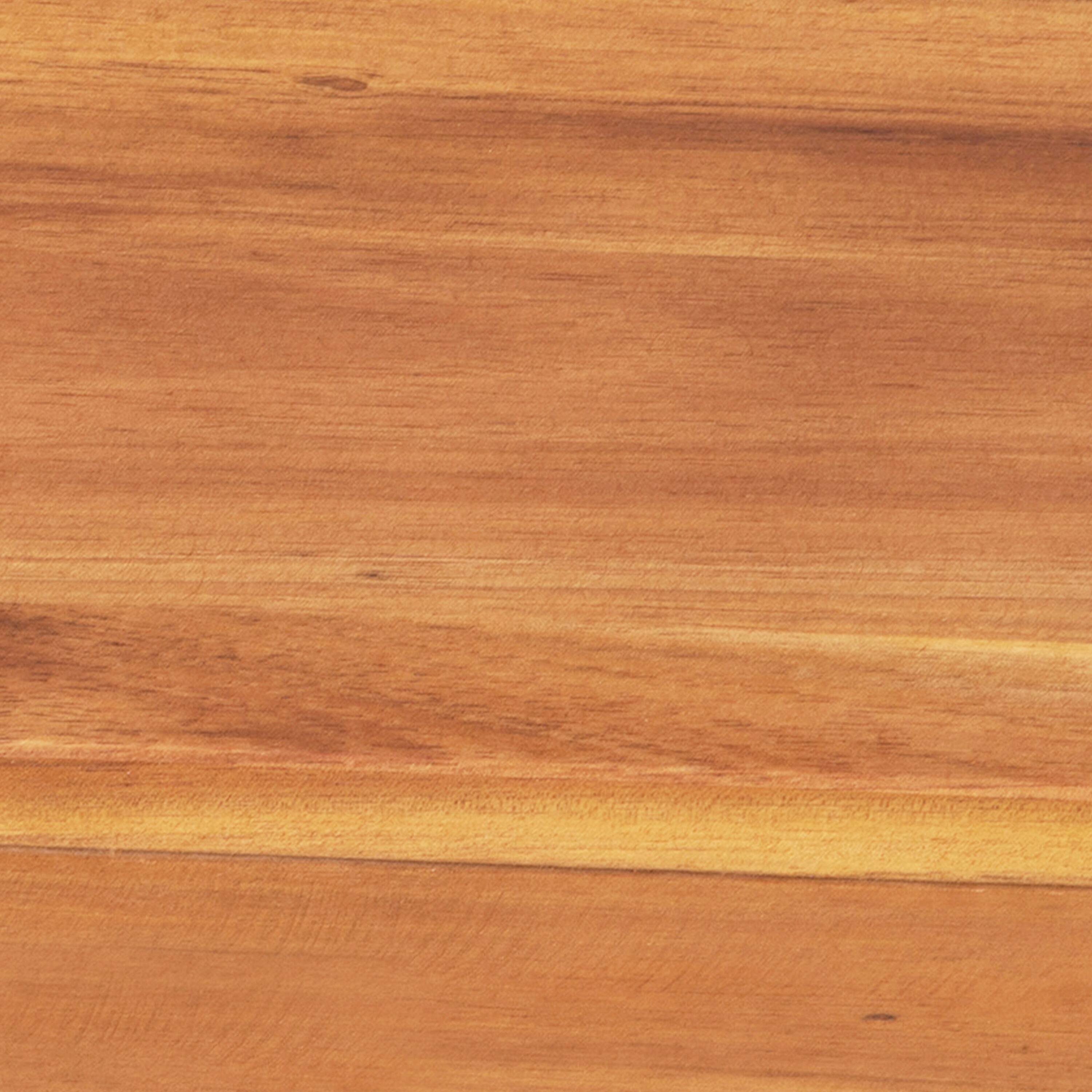 Alt View 6. Emma + Oliver - Tokar Rustic Acacia Wood Bench with Seating for Two, Flared Wooden Legs and Slatted Surface for Indoor and Outdoor Use - Natural.