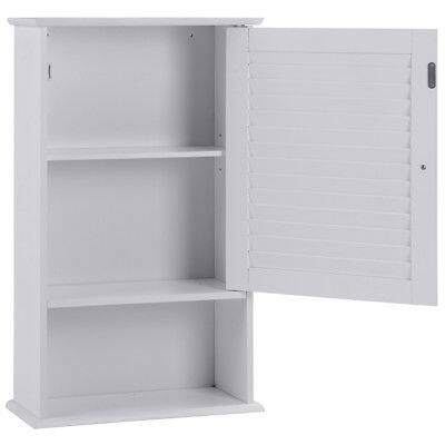 Alt View 9. Gymax - Gymax 27.5'' H Wall Cabinet Hanging Bathroom Storage Cabinet Adjustable Shelf - white.