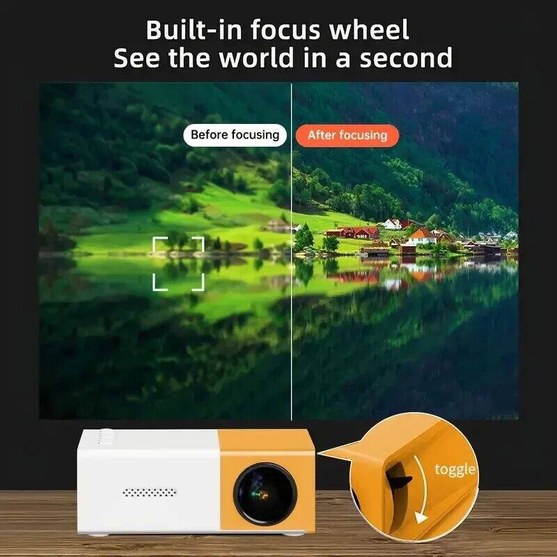 Built-in focus wheel  
See the world in a second  

Before focusing  
After focusing  

toggle