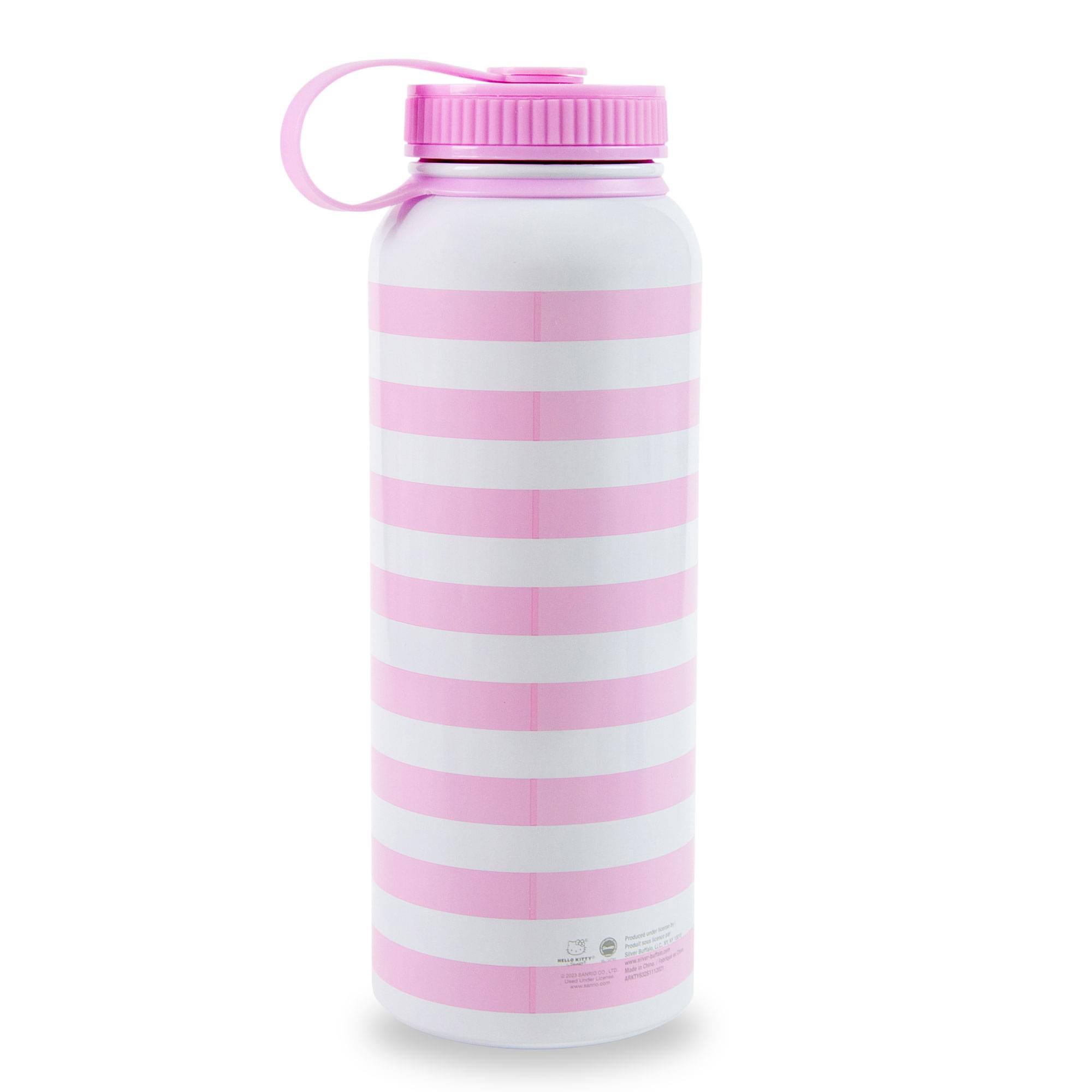 Alt View 10. Silver Buffalo - Sanrio Hello Kitty Pink Stainless Steel Water Bottle | Holds 42 Ounces - Pink.