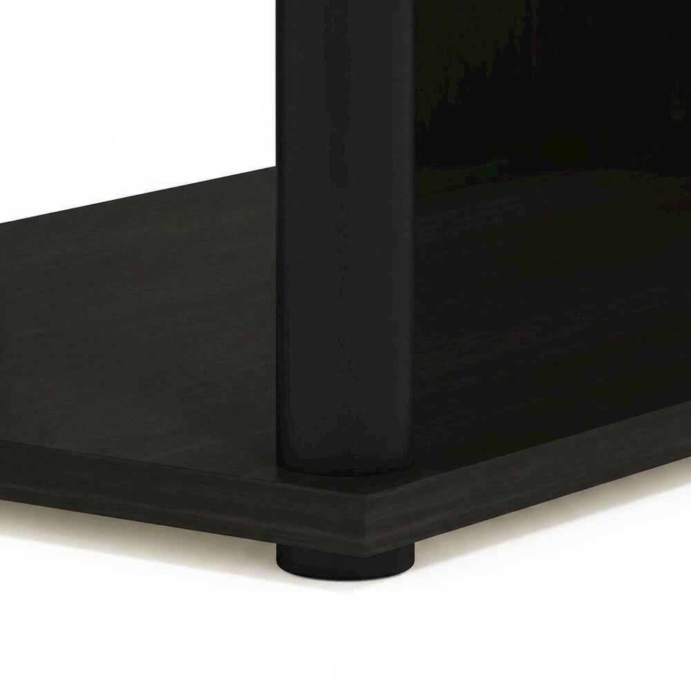 Alt View 1. FurniFact - Espresso and Black 2-Tier End Table with Modern Design - Espresso/Black.