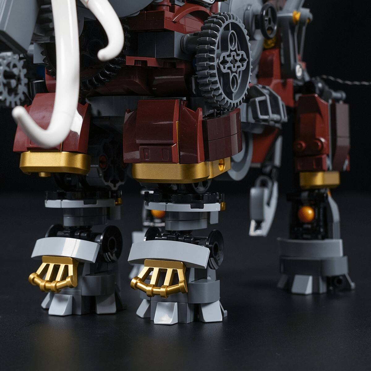 Alt View 6. Lumibricks - Steampunk Mechanical Elephant Building Set, 1055-Piece Collectible Model with LED Lights for Adults 16+.