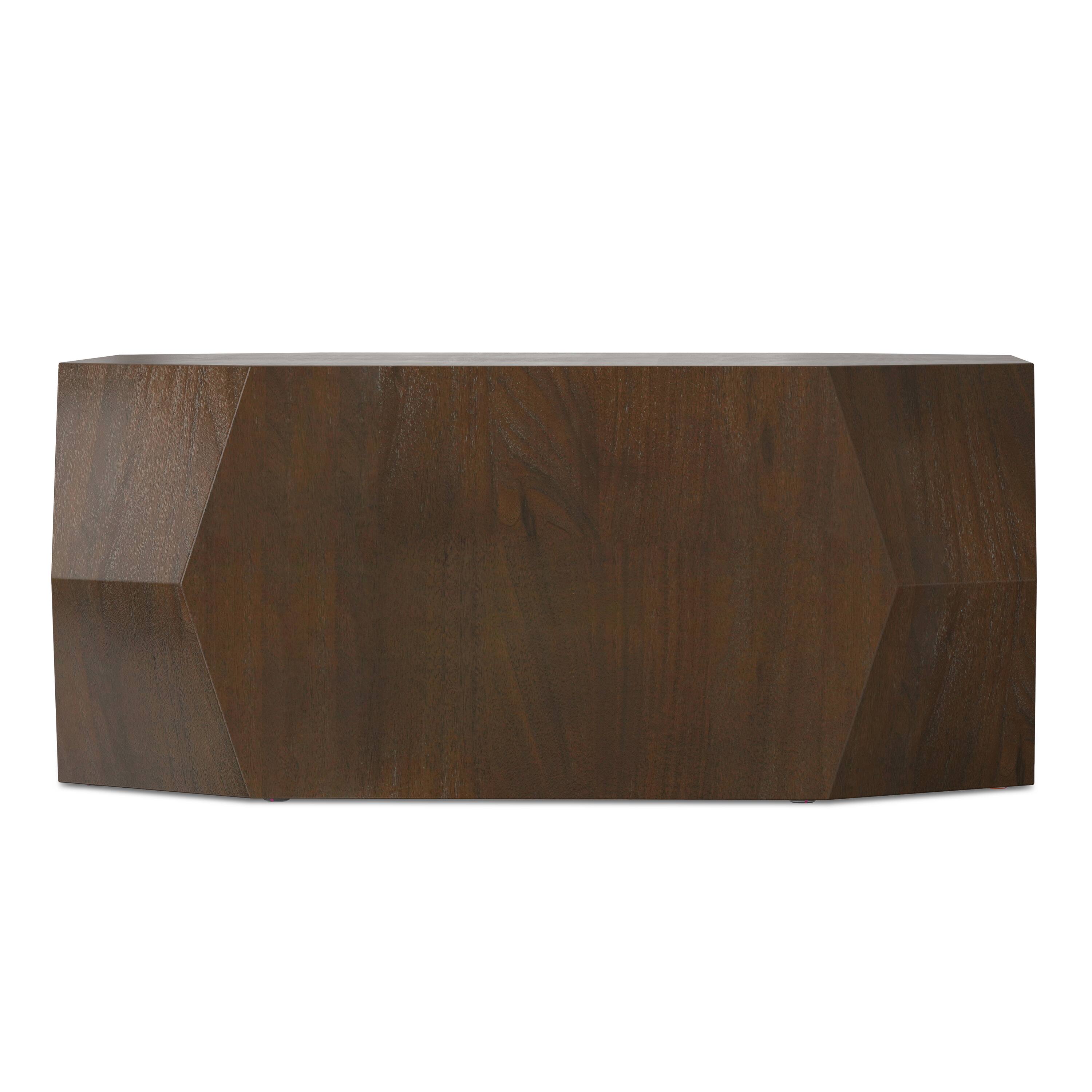 Left. Simpli Home - Eisley 39 inch Wide Acacia Wood Contemporary Coffee Table in Walnut, Assembled - Walnut.