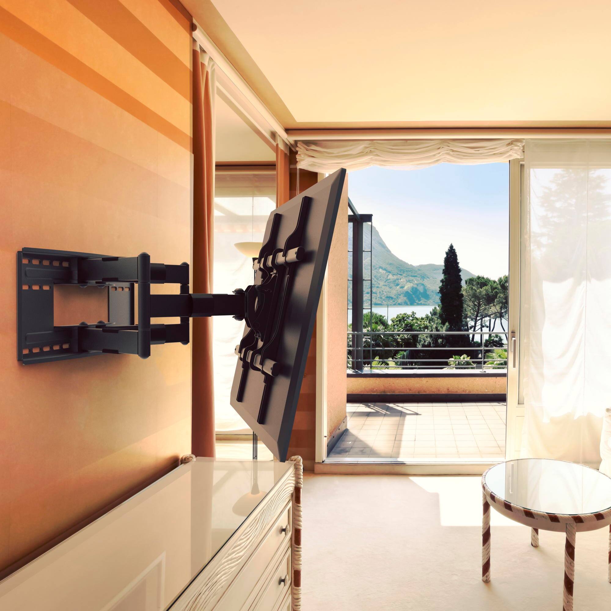 Alt View 4. Kanto - Full Motion TV Wall Mount for 50" - 100" TVs - Black.