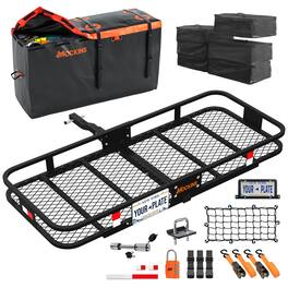 Mockins - 60 in. x 24 in. x 6 in. Hitch Cargo Carrier with 30 Cu. Ft. Waterproof Cargo Bag, 6 Packing Cubes & Accessories