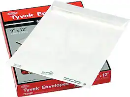 Quality Park - Tyvek Flap-Stik Self Seal Catalog Envelope, 9" x 12", 50/Box - White