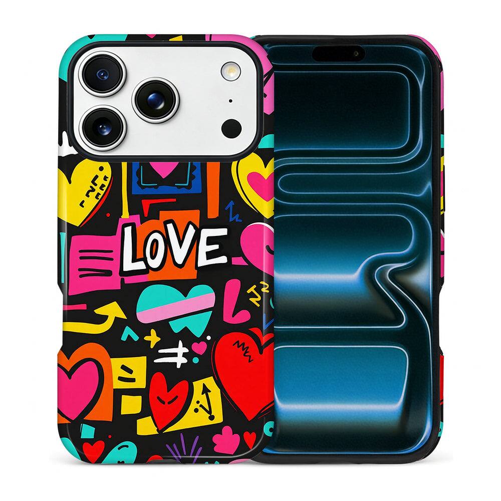 Neon Love Graffiti for iPhone 17 Pro