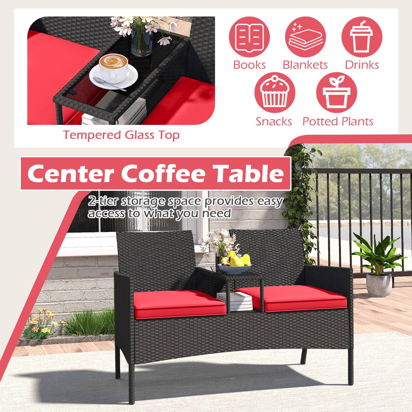 Tempered Glass Top

Center Coffee Table

2-tier storage space provides easy access to what you need

Books
Blankets
Drinks
Snacks
Potted Plants