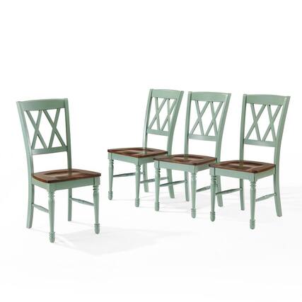 Front. Crosley Furniture - Shelby 4-Piece Dining Chair Set - Blue.